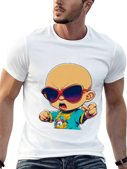 Camiseta Negra con Diseño Infantil Cool