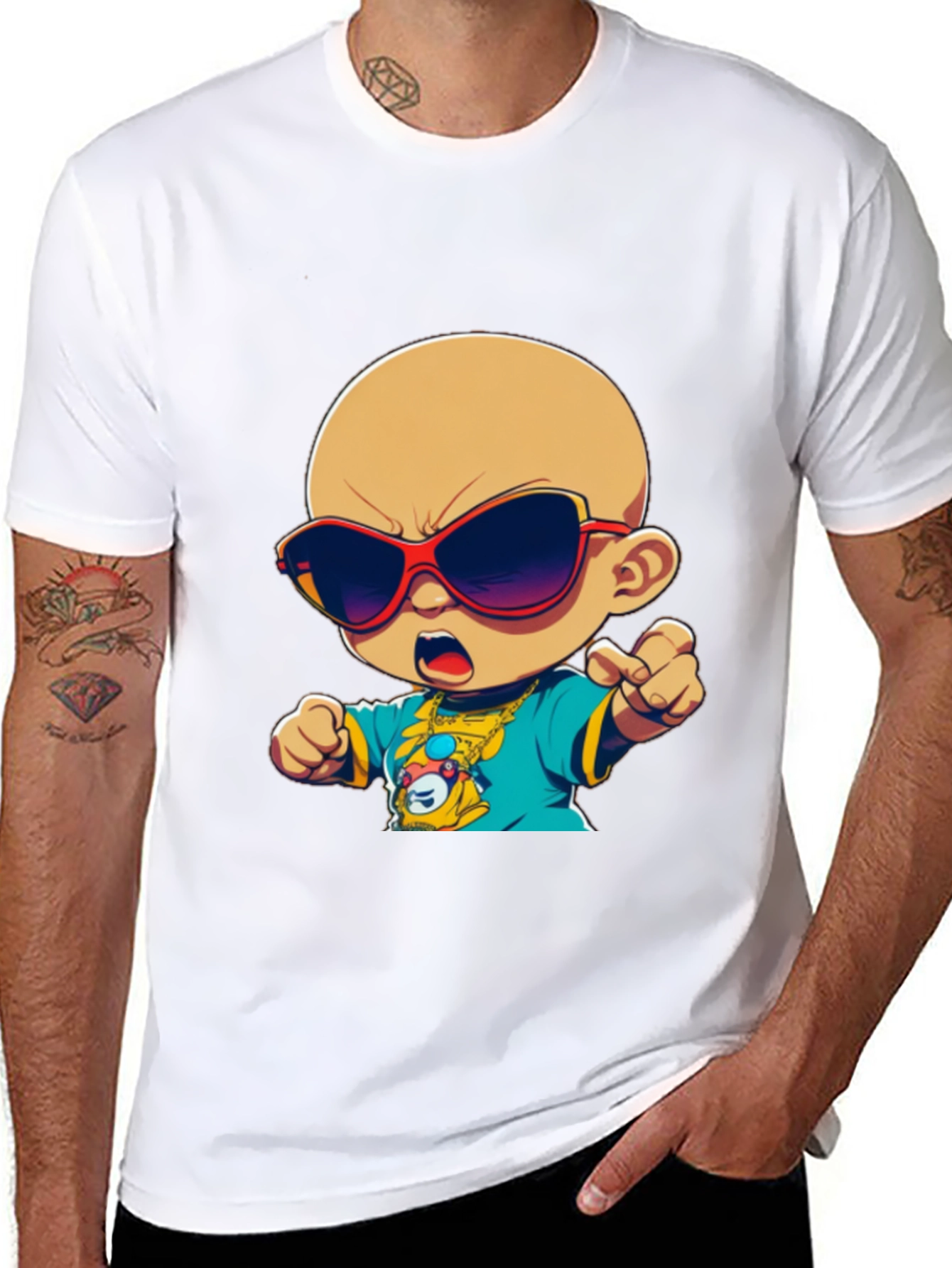 Camiseta Negra con Diseño Infantil Cool