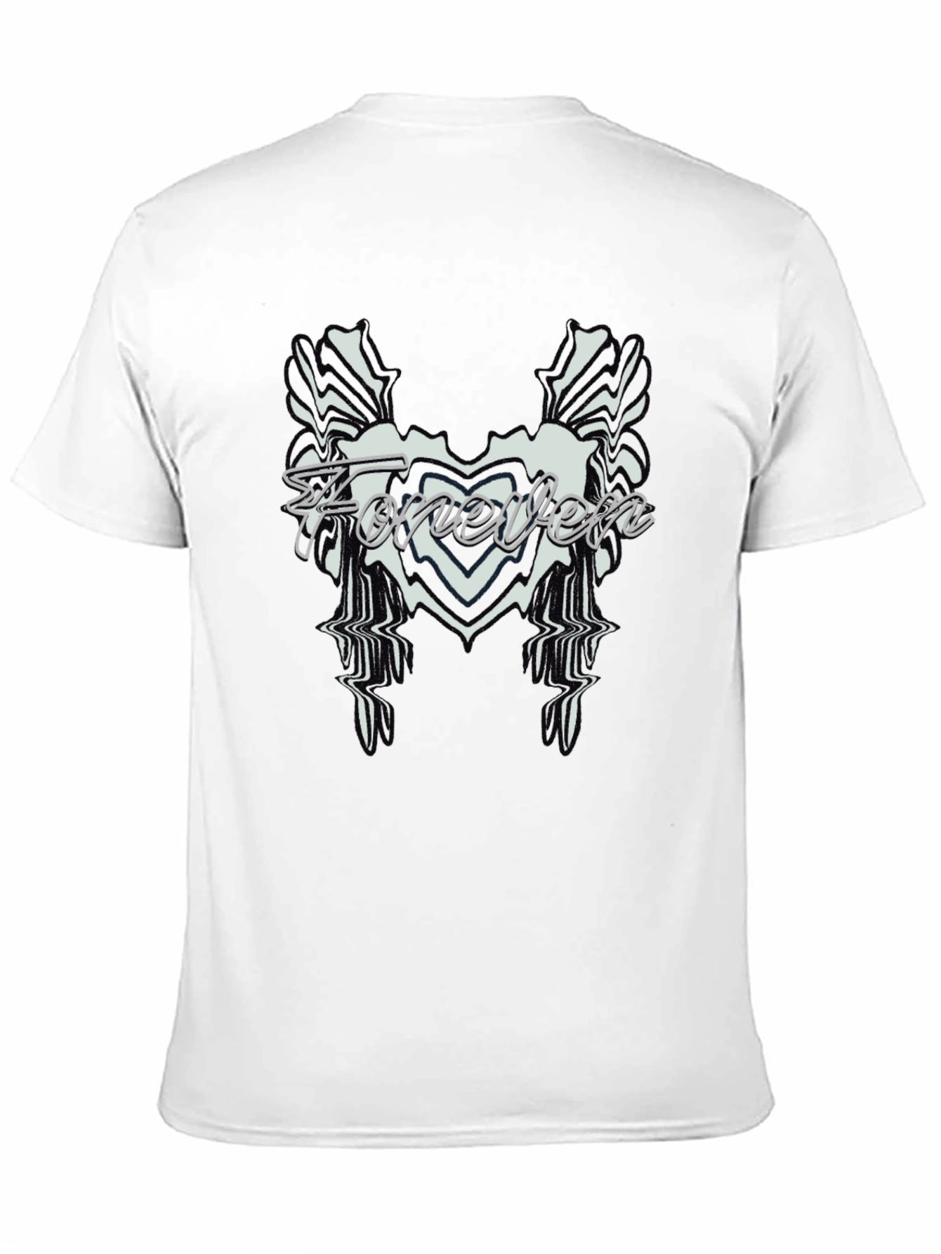 Camiseta Negra Hombre - Diseño Forever