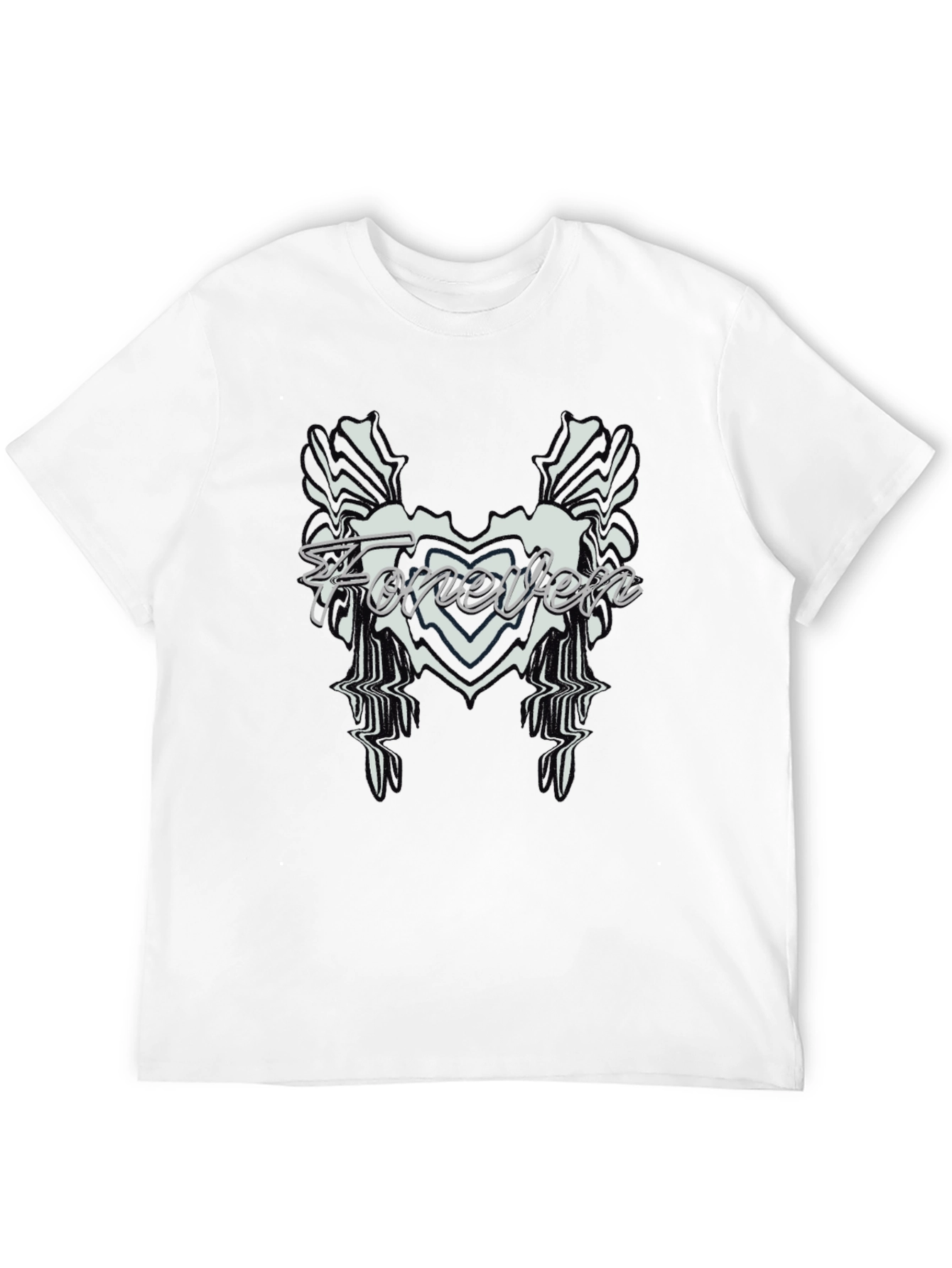 Camiseta Negra Hombre - Diseño Forever