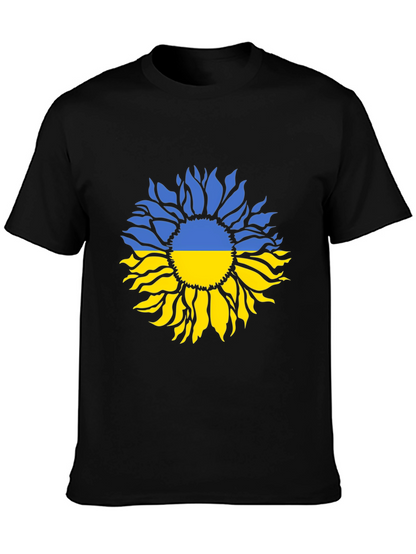Camiseta Negra Girasol Ucraniano - Solidaridad y Estilo