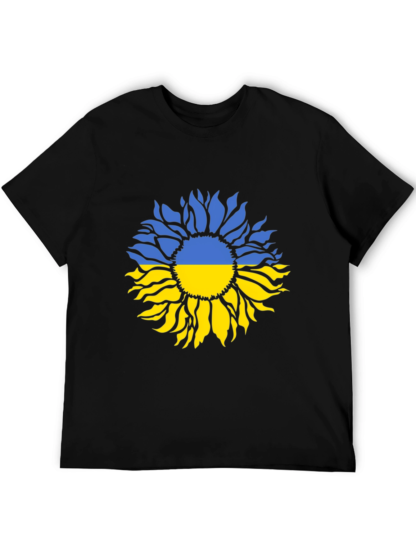 Camiseta Negra Girasol Ucraniano - Solidaridad y Estilo