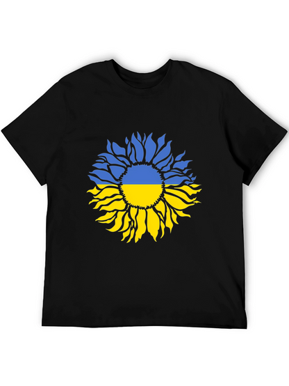 Camiseta Negra Girasol Ucraniano - Solidaridad y Estilo