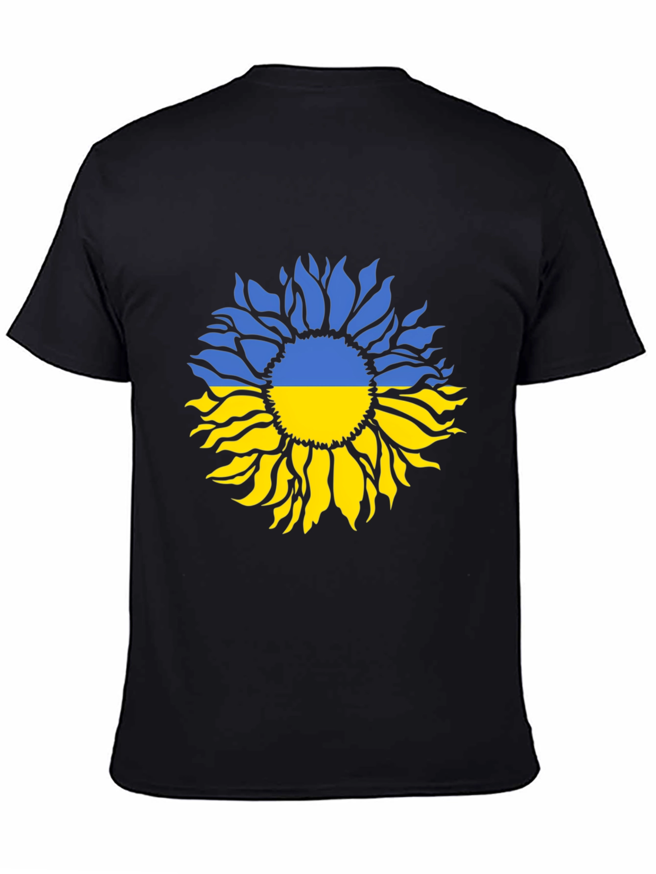 Camiseta Negra Girasol Ucraniano - Solidaridad y Estilo
