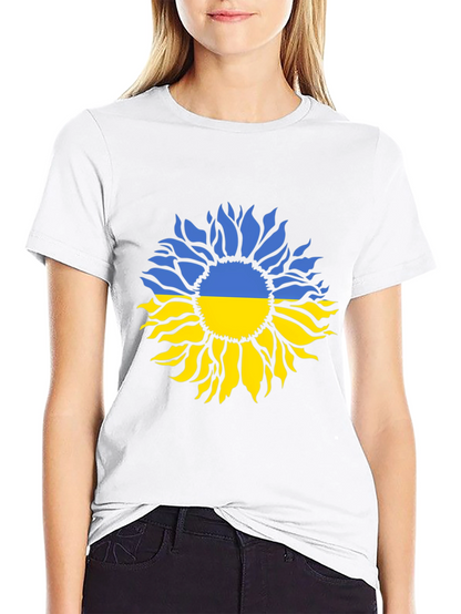 Camiseta Negra Girasol Ucraniano - Solidaridad y Estilo
