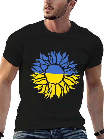 Camiseta Negra Girasol Ucraniano - Solidaridad y Estilo