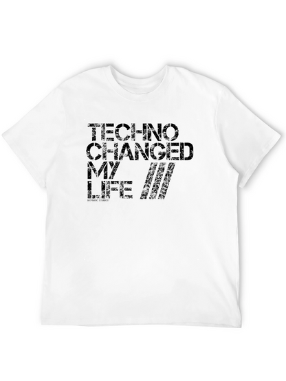 Camiseta Negra Techno Changed My Life