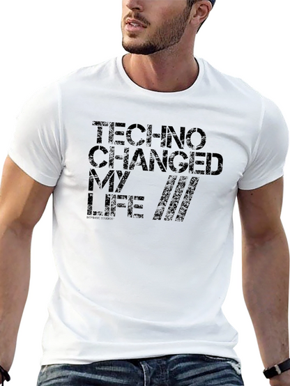 Camiseta Negra Techno Changed My Life