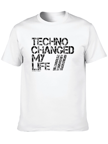 Camiseta Negra Techno Changed My Life