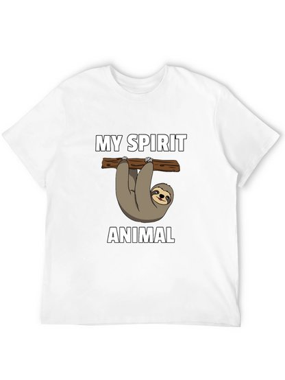 Camiseta Negra Mi Animal Espiritual Perezoso