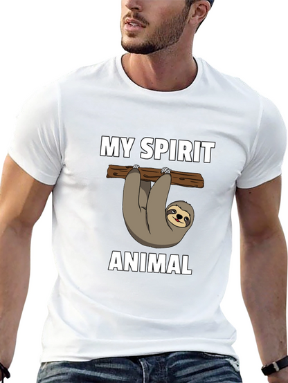 Camiseta Negra Mi Animal Espiritual Perezoso