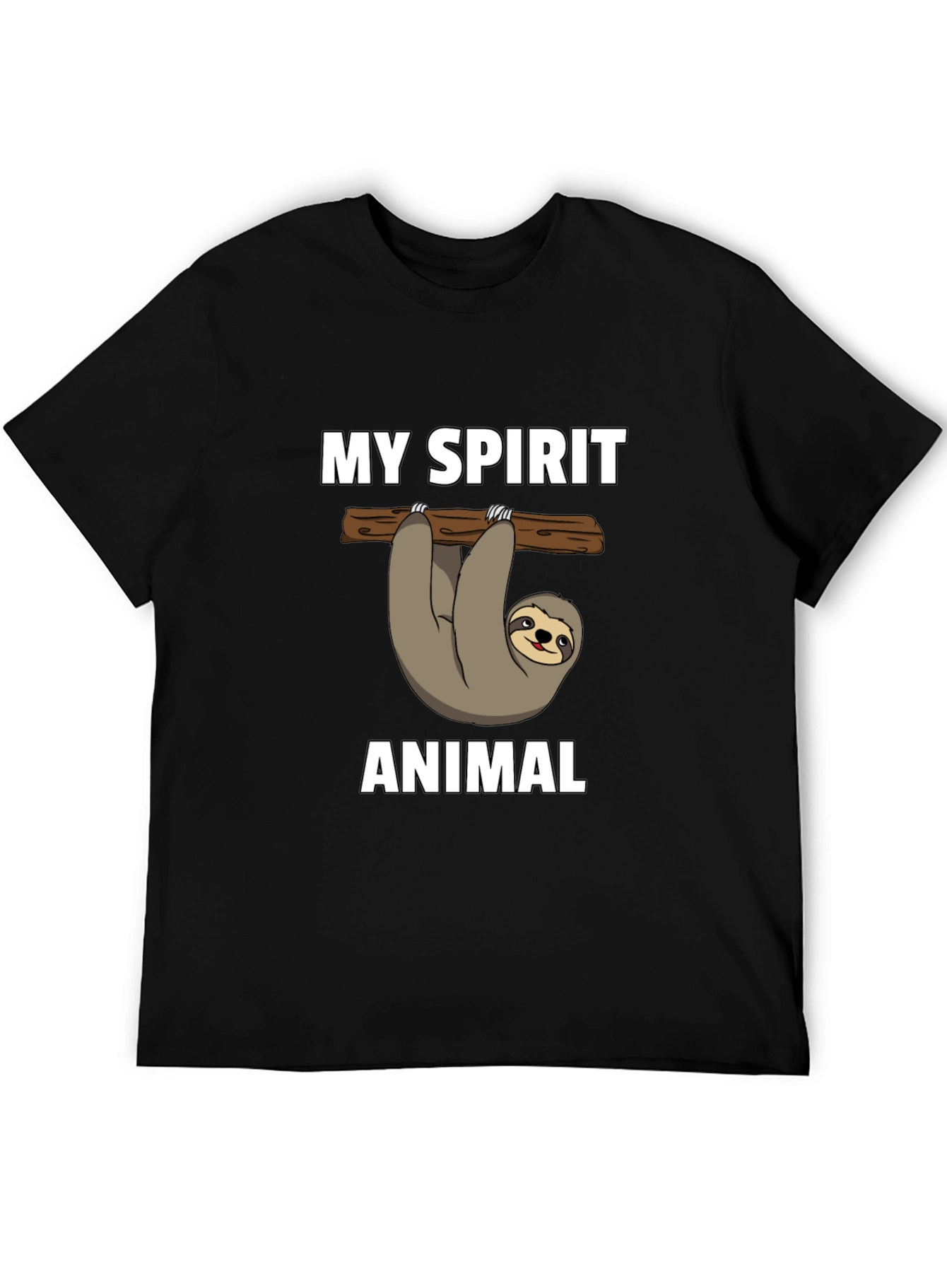 Camiseta Negra Mi Animal Espiritual Perezoso
