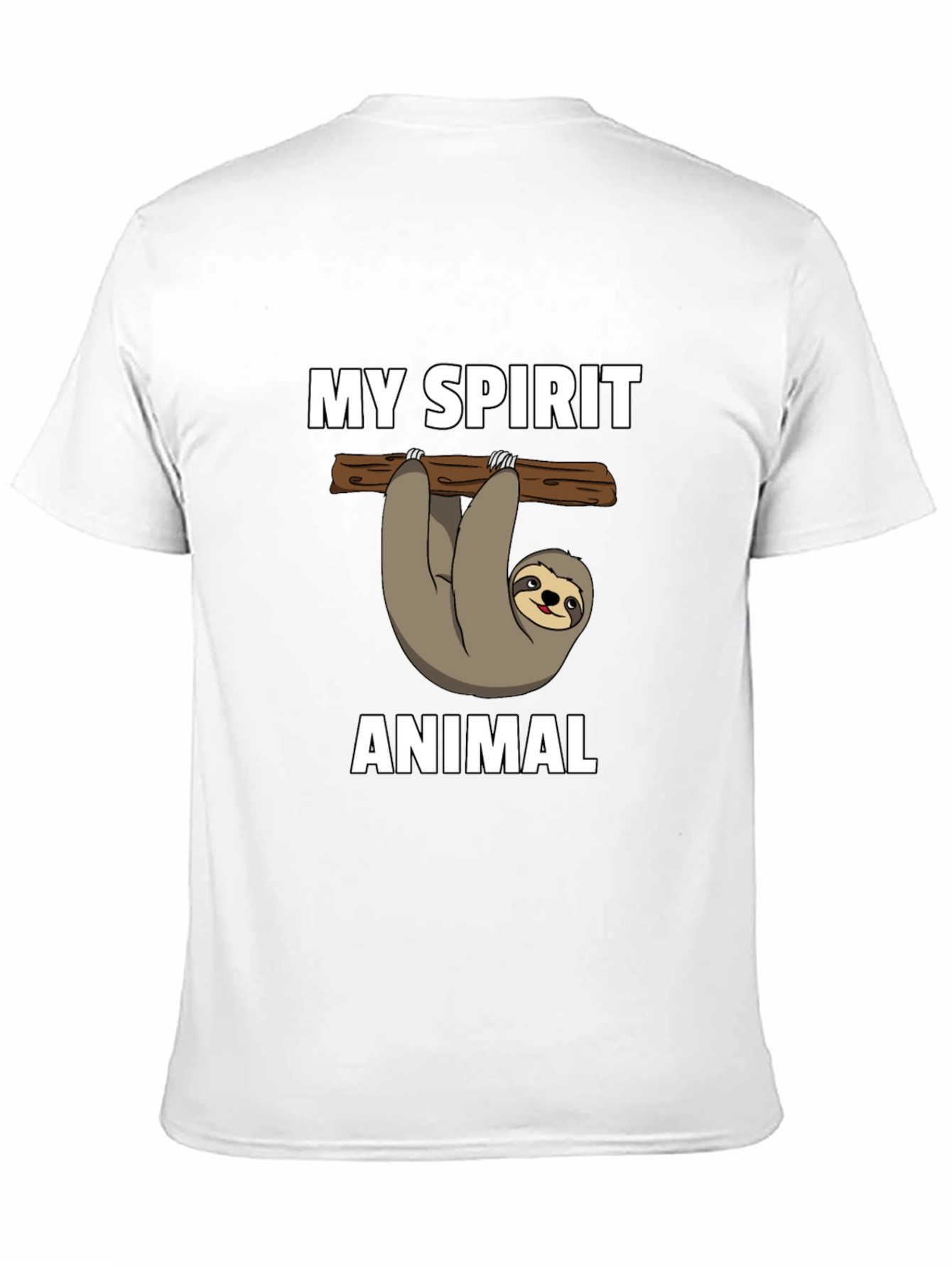 Camiseta Negra Mi Animal Espiritual Perezoso