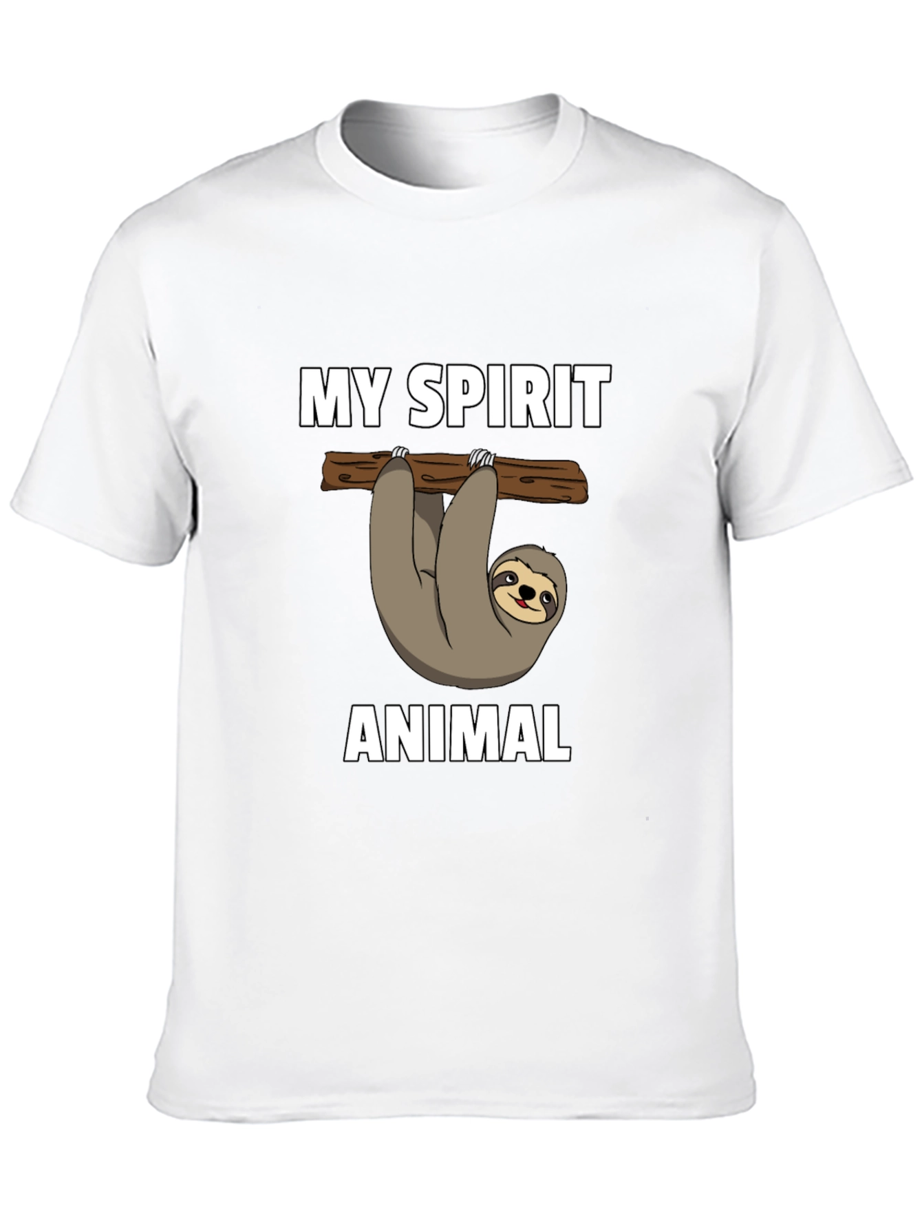 Camiseta Negra Mi Animal Espiritual Perezoso