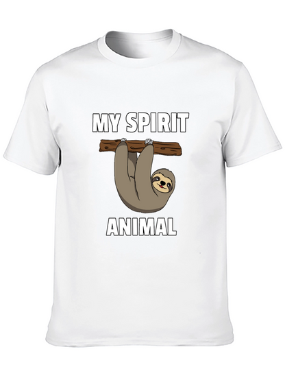 Camiseta Negra Mi Animal Espiritual Perezoso