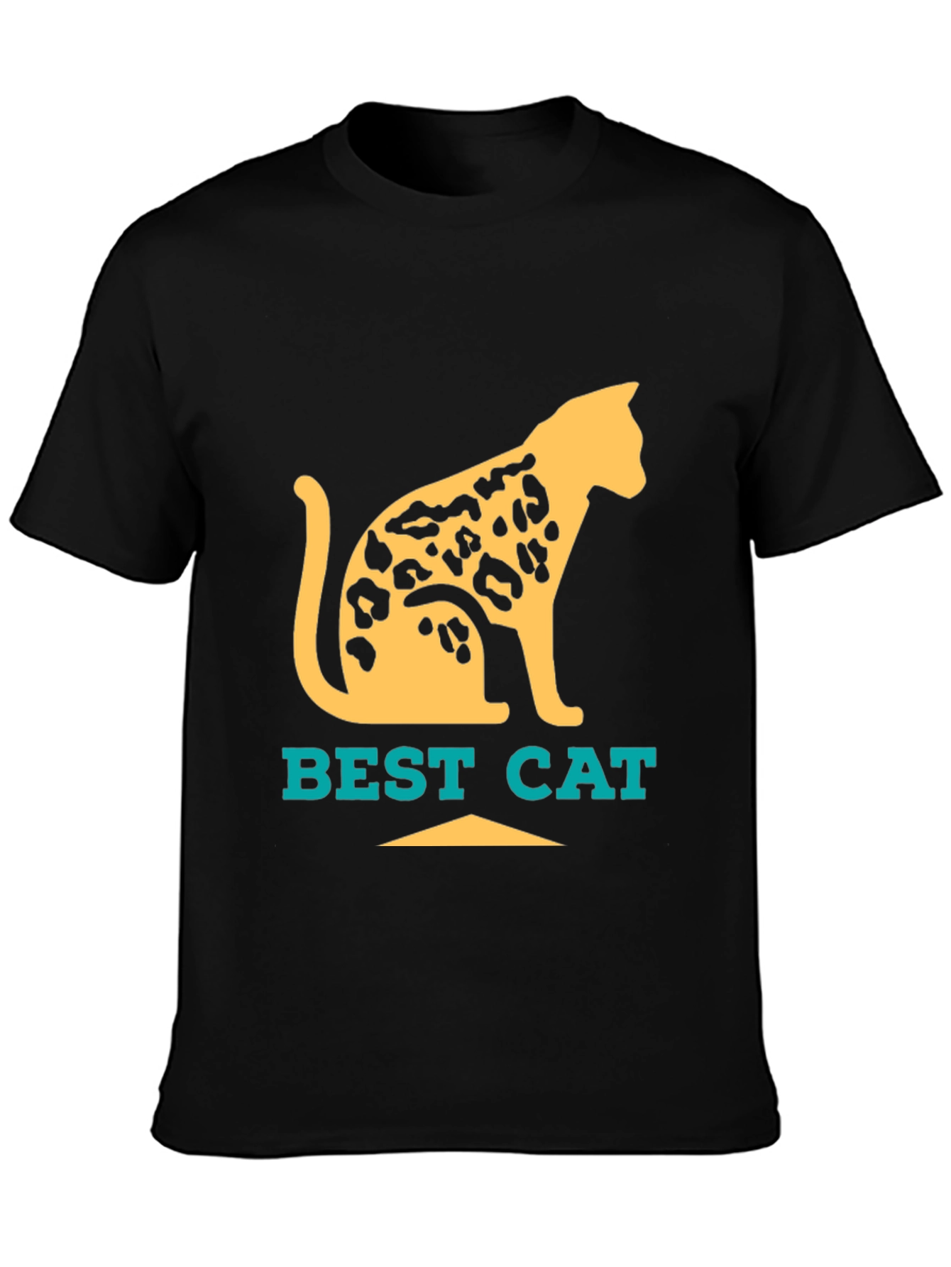 Camiseta Negra Best Cat Diseño Felino
