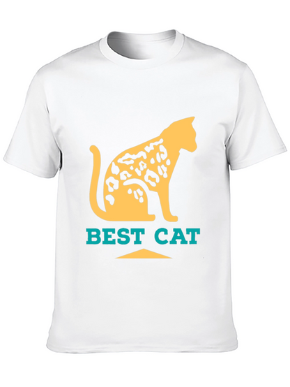Camiseta Negra Best Cat Diseño Felino