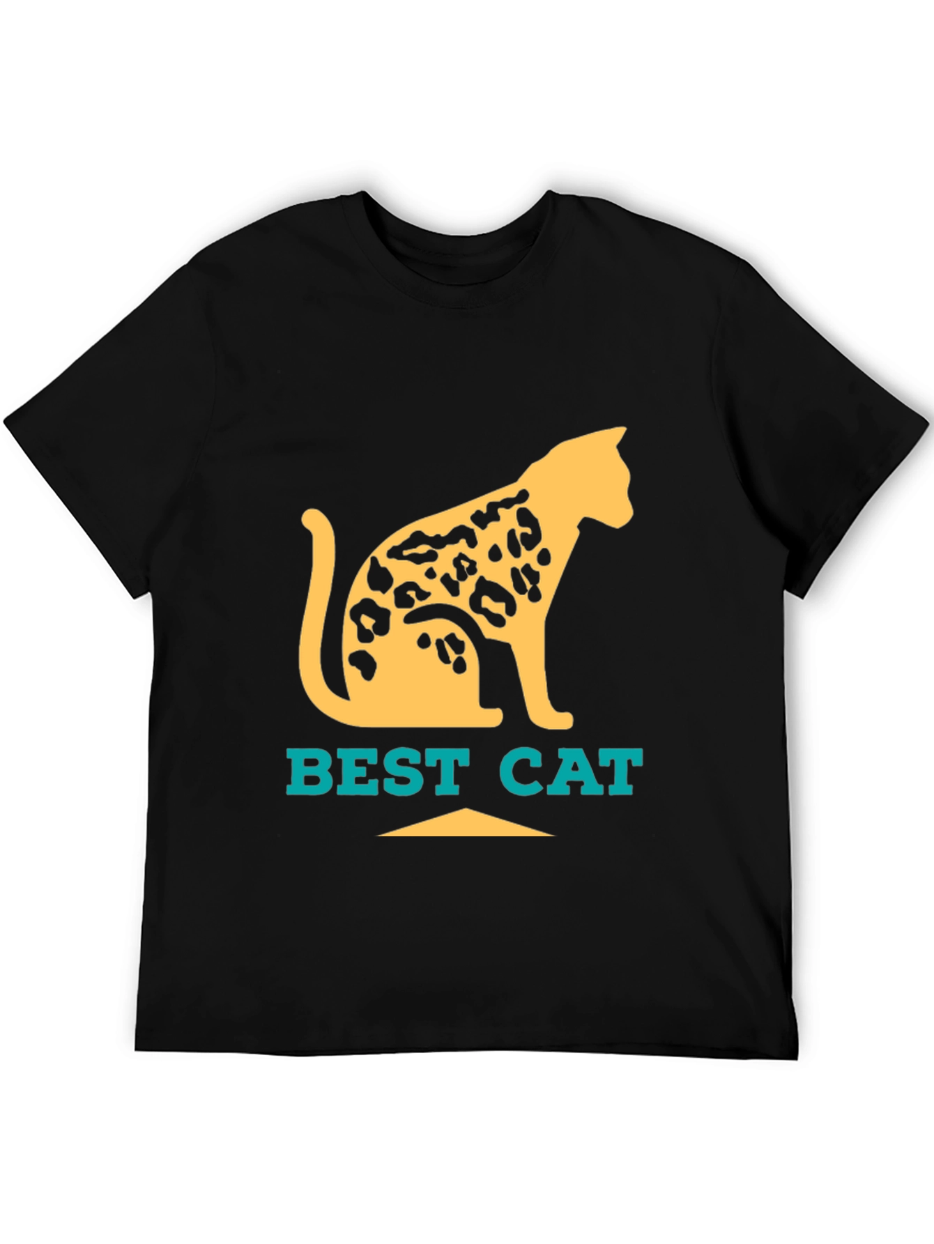 Camiseta Negra Best Cat Diseño Felino
