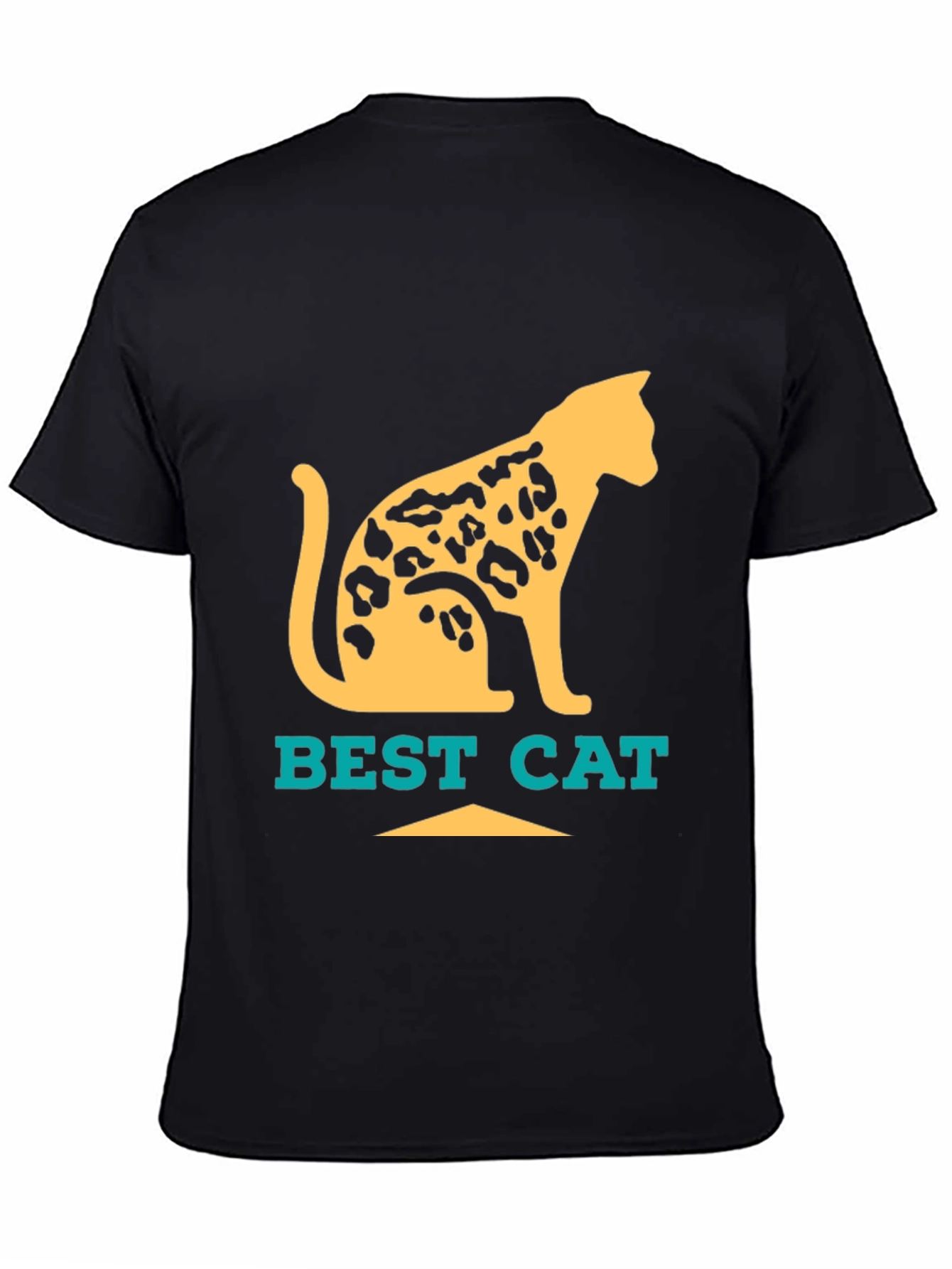 Camiseta Negra Best Cat Diseño Felino