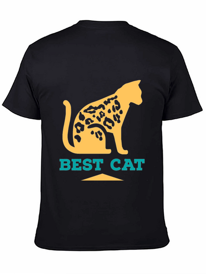 Camiseta Negra Best Cat Diseño Felino