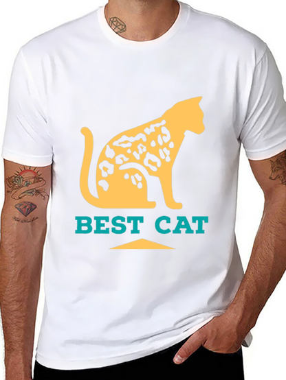 Camiseta Negra Best Cat Diseño Felino
