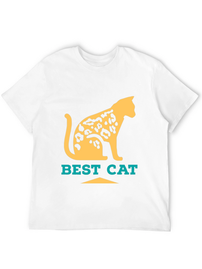 Camiseta Negra Best Cat Diseño Felino