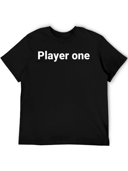 Camiseta Negra Player One Algodón Casual