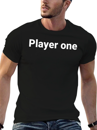 Camiseta Negra Player One Algodón Casual