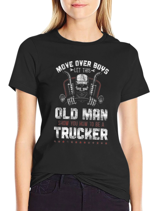 Camiseta Negra: Old Man Trucker