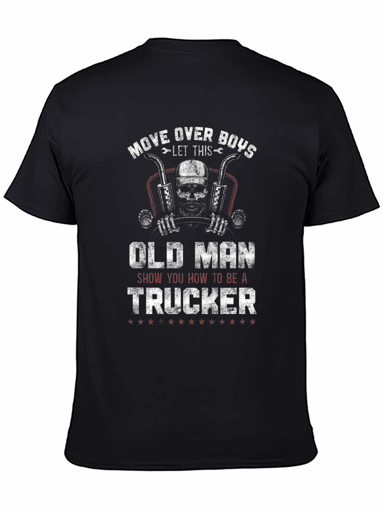 Camiseta Negra: Old Man Trucker