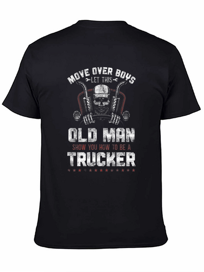 Camiseta Negra: Old Man Trucker
