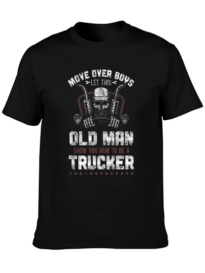 Camiseta Negra: Old Man Trucker