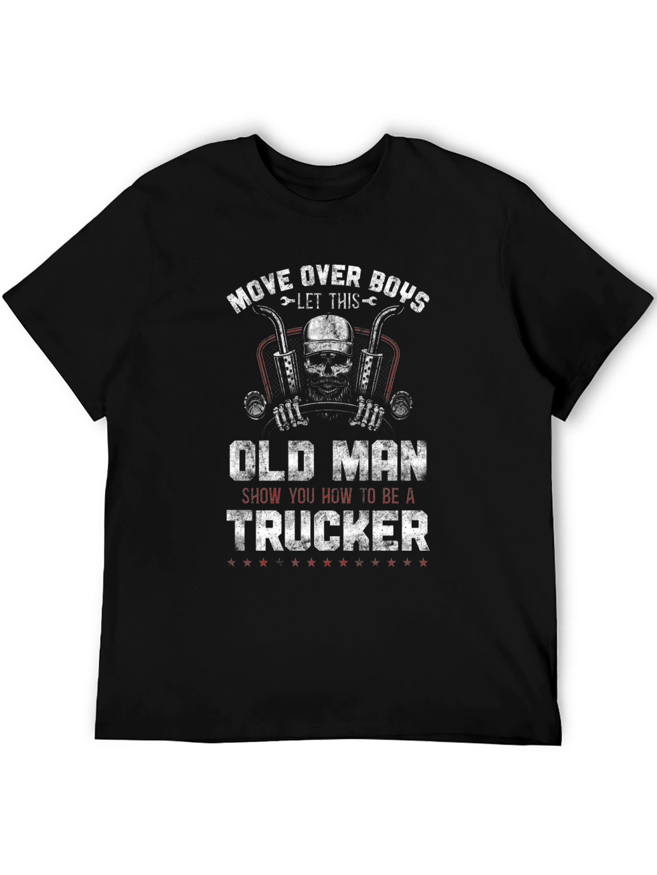 Camiseta Negra: Old Man Trucker