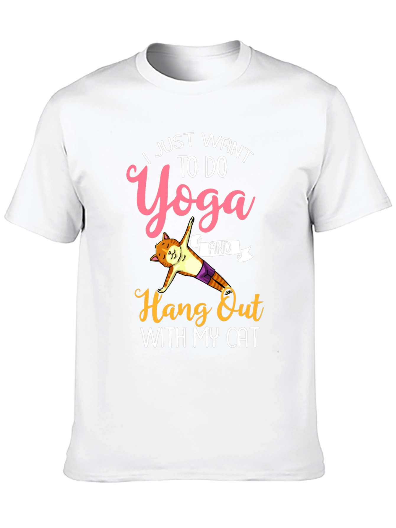Camiseta Yoga y Gato Divertida