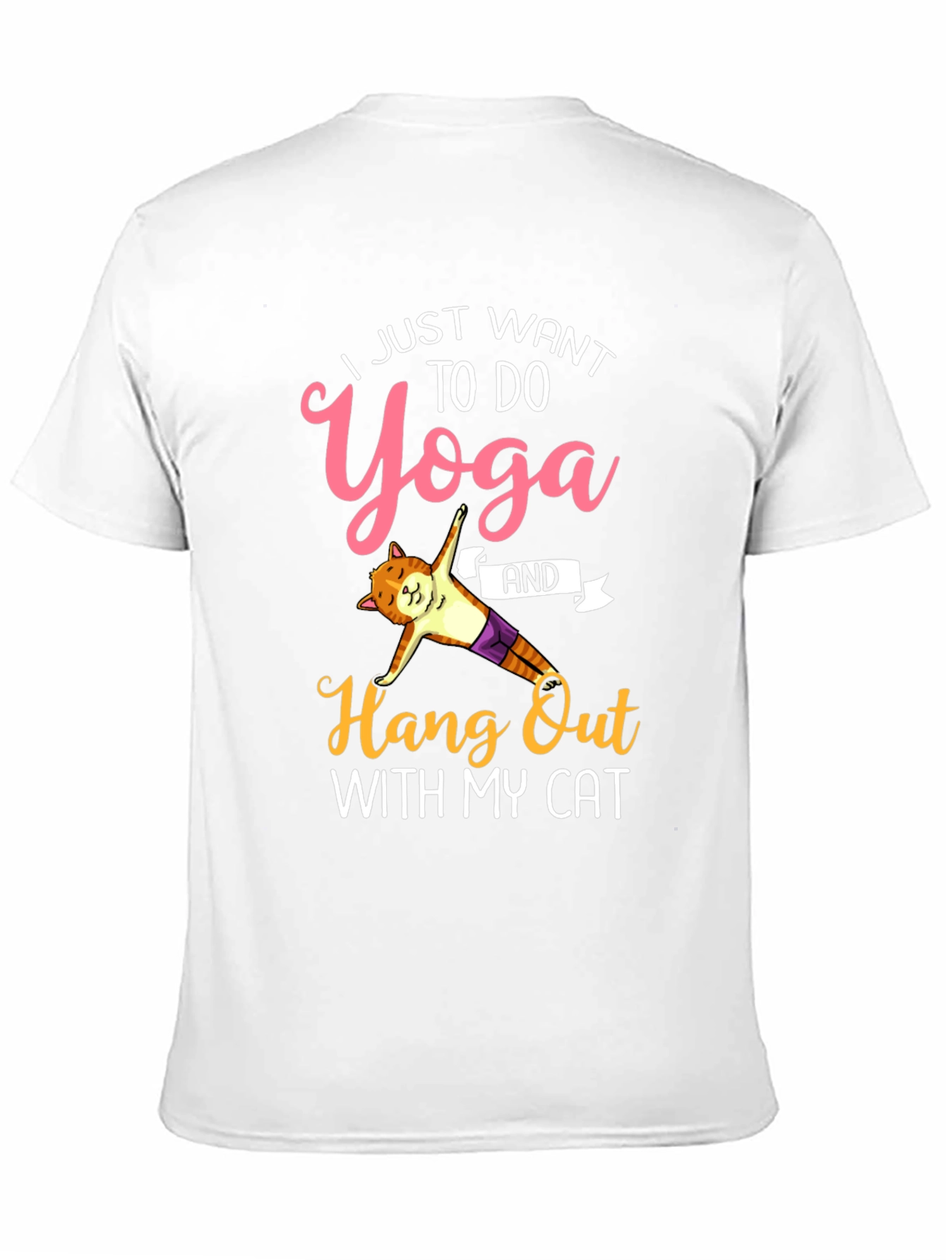 Camiseta Yoga y Gato Divertida