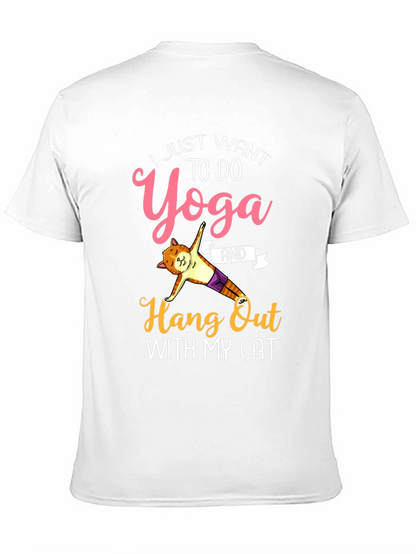 Camiseta Yoga y Gato Divertida