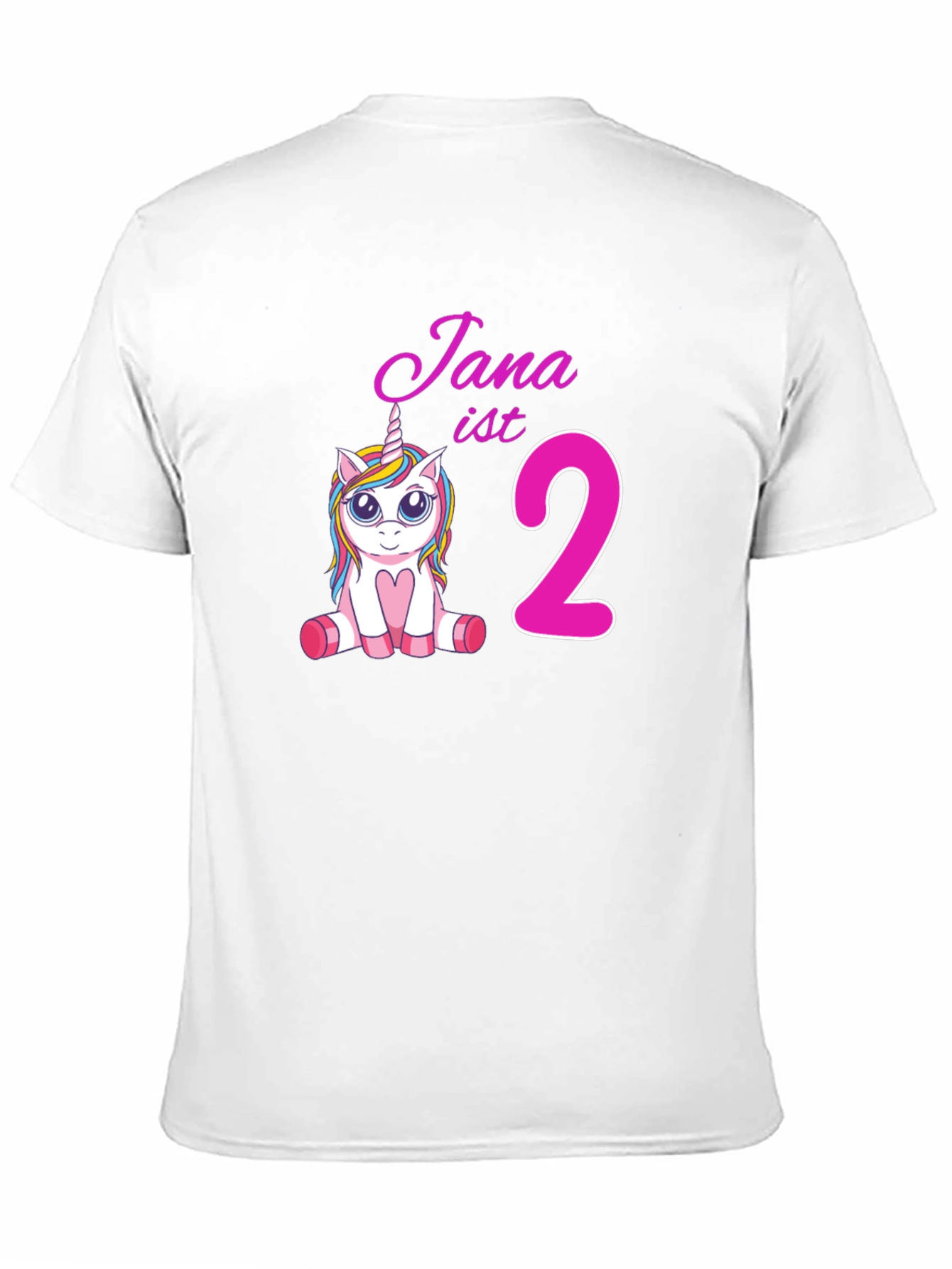 Camiseta Negra Cumpleaños Unicornio Jana