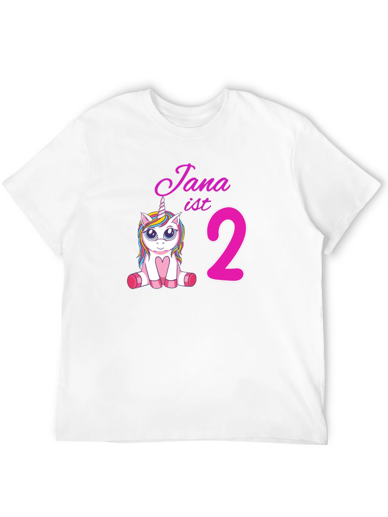 Camiseta Negra Cumpleaños Unicornio Jana