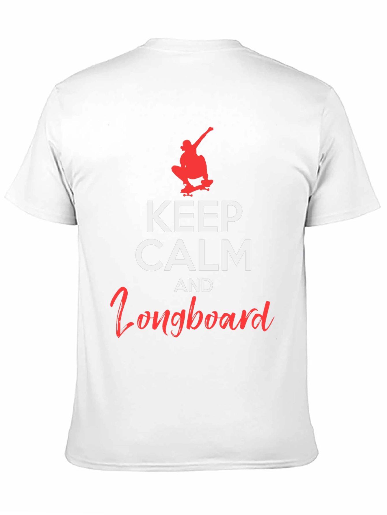 Camiseta Negra: Keep Calm and Longboard