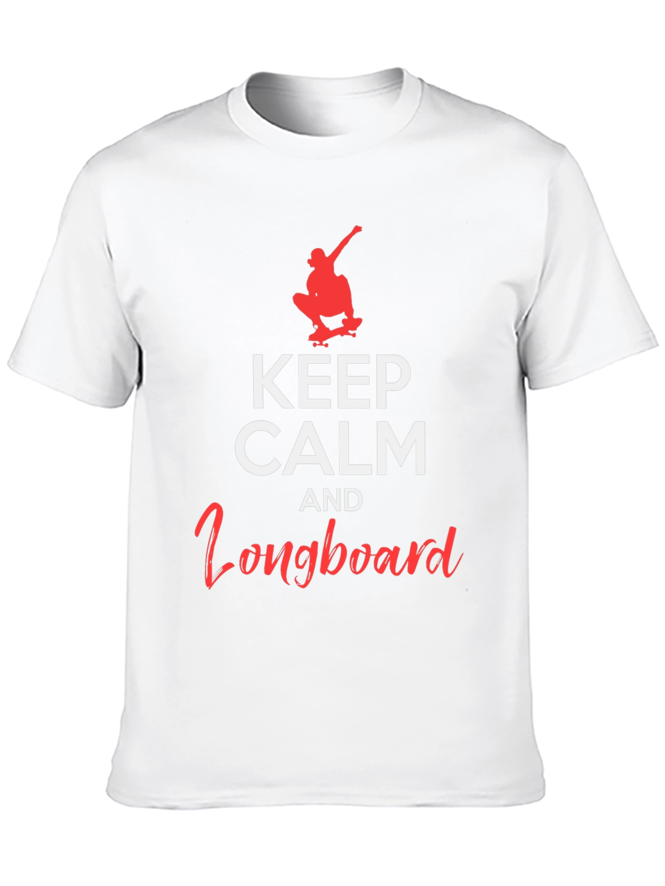 Camiseta Negra: Keep Calm and Longboard