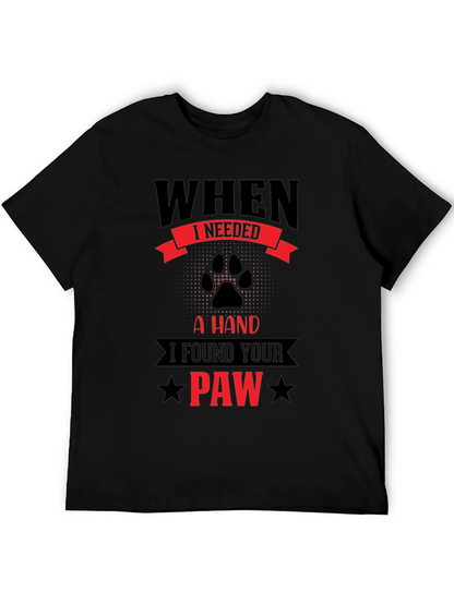 Camiseta Negra con Diseño de Huella Paw