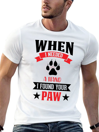 Camiseta Negra con Diseño de Huella Paw