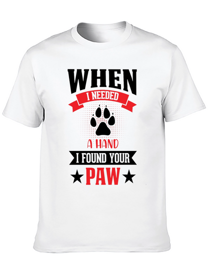 Camiseta Negra con Diseño de Huella Paw