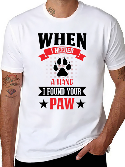 Camiseta Negra con Diseño de Huella Paw