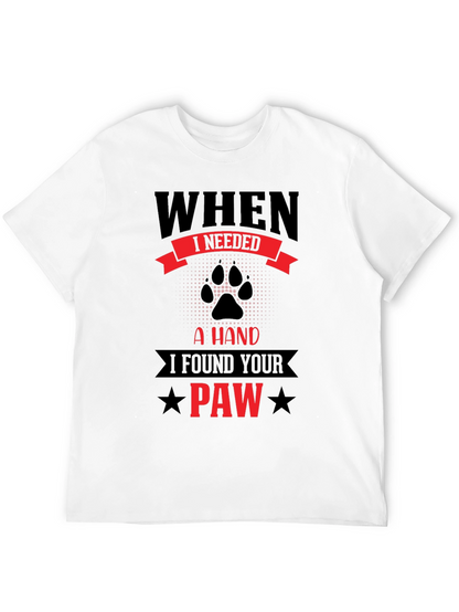 Camiseta Negra con Diseño de Huella Paw