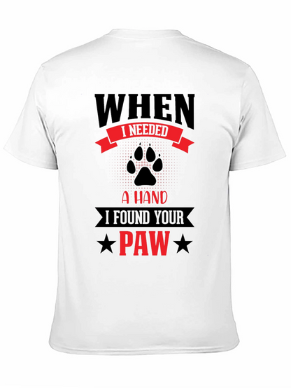 Camiseta Negra con Diseño de Huella Paw