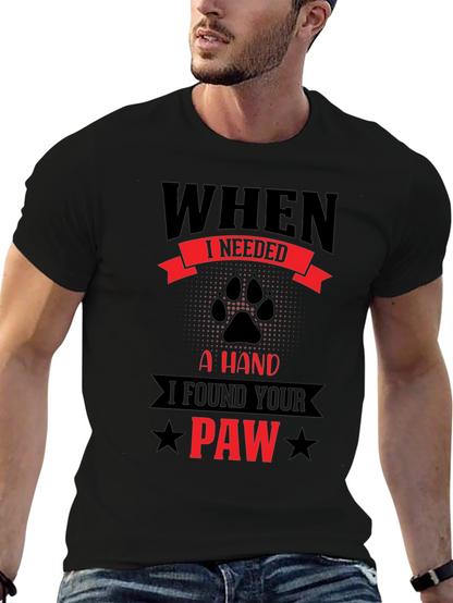 Camiseta Negra con Diseño de Huella Paw