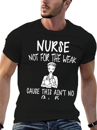 Camiseta Negra Enfermera No Apta Para Débiles