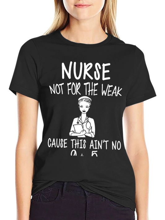 Camiseta Negra Enfermera No Apta Para Débiles