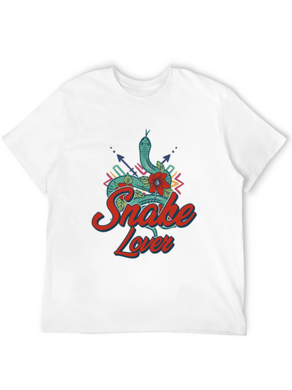 Camiseta Negra Snake Lover Diseño Serpiente